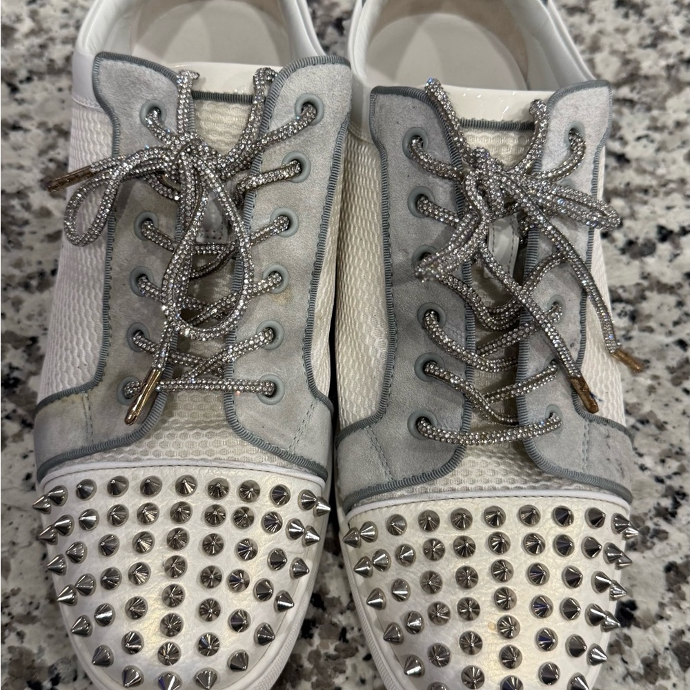 Studded White Men’s Fashion Sneakers